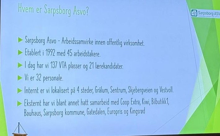 Foredrag om Sarpsborg Asvo på kveldens medlemsmøte